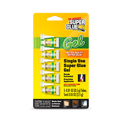Super Glue Gel 5-Pack Single Use Minis